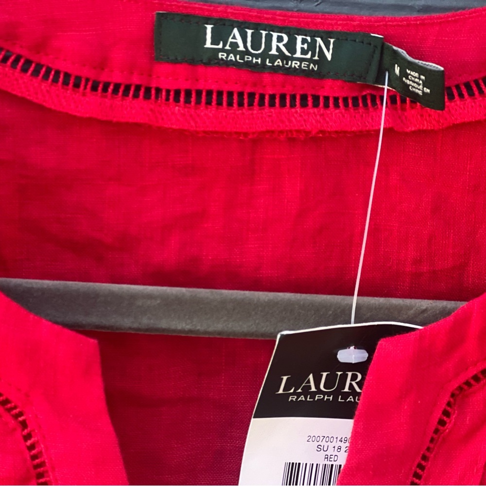 Ralph Lauren Vibrant Red Blouse - Picture 6 of 7